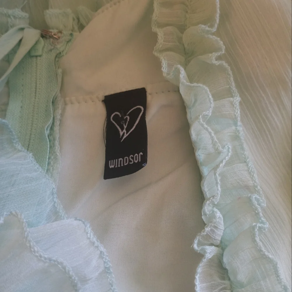 Windsor Ruffled Tiered Sweetheart Neckline Boho Garden Girl Pastel Mint Sundress